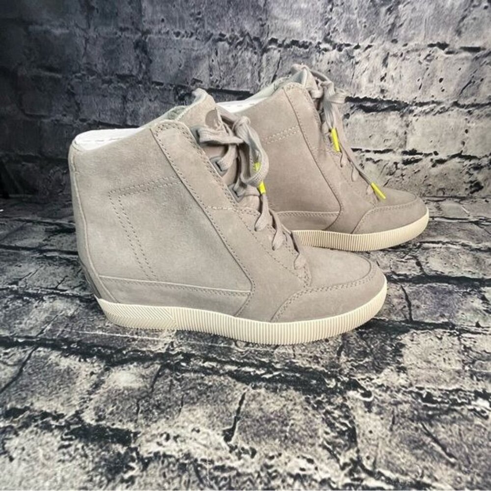 Sorel 6 Out N About Dove Quarry Waterproof Wedges Boots Bootie Sneakers Shoes 6